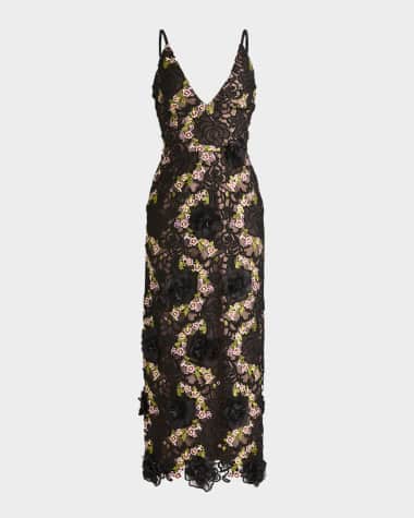 HELSI Norah Floral Lace Column Midi Dress