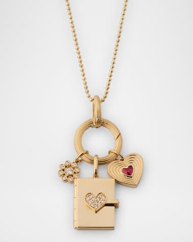 Sydney Evan Heart Locket Necklace Combo