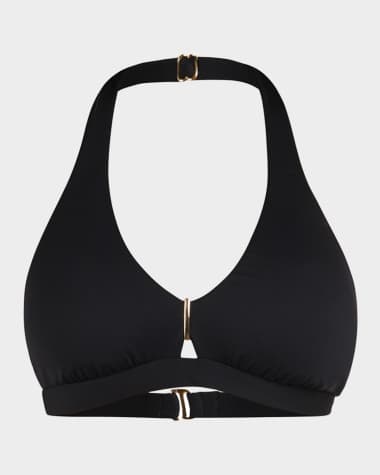La Blanca LB Luxe Banded Halter Bikini Top