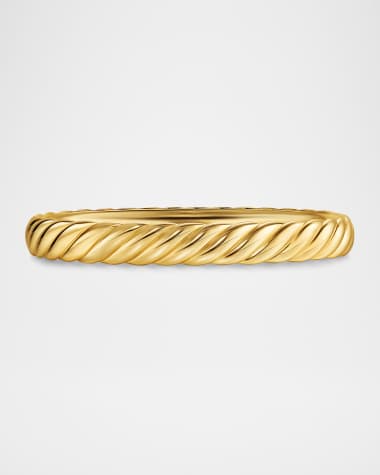 David Yurman Sculpted Cable Bracelet in 18K Gold, 8mm