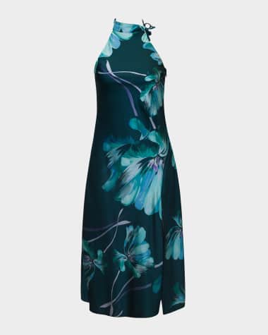 Hutch Mari Sleeveless Halter Midi Dress