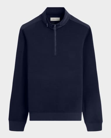 Bugatchi Men's Soft Touch Quarter-Zip Pullover