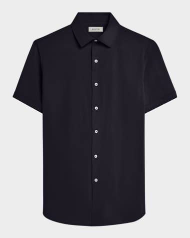 Bugatchi Men's Miles Slim Short Sleeve Shirt