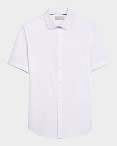 slim fit dress slacks White Short Sleeve Performance Dress Shirt | White Short Sleeve Performance Dress  Shirt main image 0