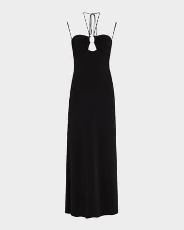 Jovani Cutout Sweetheart Halter Maxi Dress