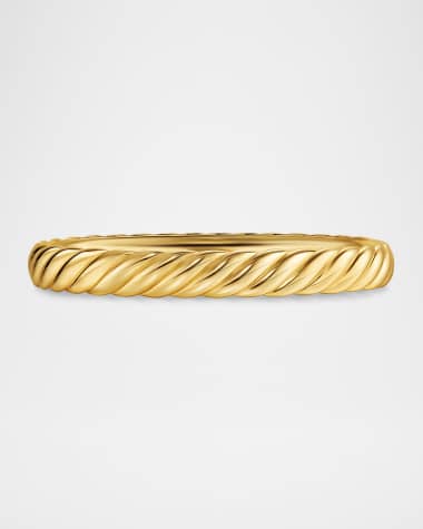 David Yurman Sculpted Cable Bracelet in 18K Gold, 8mm