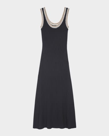 Rails Colleen Ribbed Crochet-Trim Dress