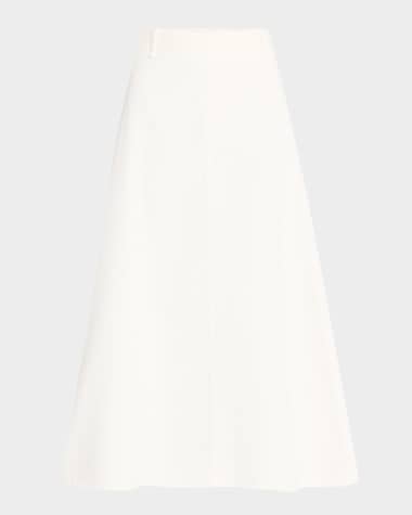 By Malene Birger Carlas A-Line Organic Cotton Twill Midi Skirt