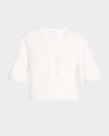 By Malene Birger Ulrikke Lace-Trim Organic Cotton Top