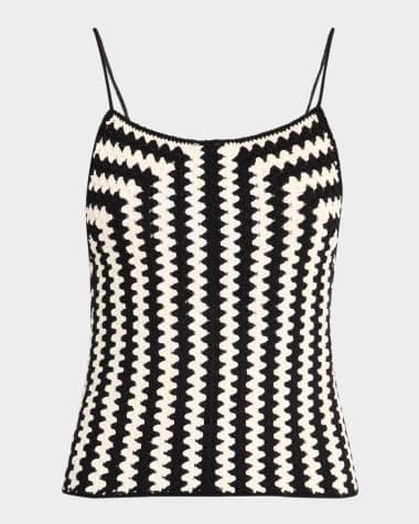 By Malene Birger Doria Crochet Low-Back Organic Cotton Tank