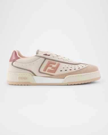 Fendi Match Calfskin Low-Top Sneakers