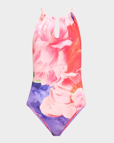 Tommy Bahama Artist Series High-Neck One-Piece Swimsuit