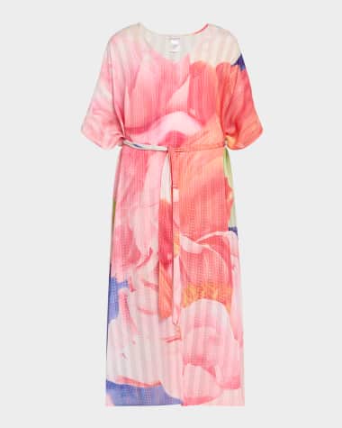 Tommy Bahama Artist Series Belted Kaftan Dress