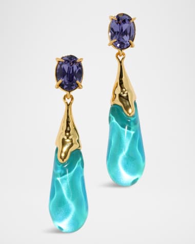 Alexis Bittar Bonbon Crystal Small Teardrop Earrings