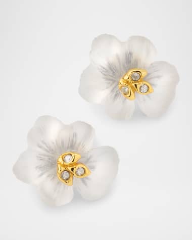 Alexis Bittar Pansy Lucite Petite Post Earrings