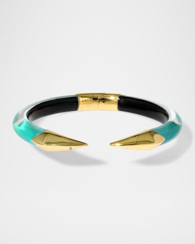 Alexis Bittar Mirrored Pyramid Brake Hinge Bracelet