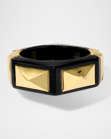 Alexis Bittar Luminous Lucite Armor Hinge Bracelet