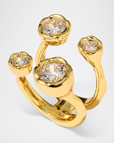 Alexis Bittar Asterales Gold CZ Open Ring