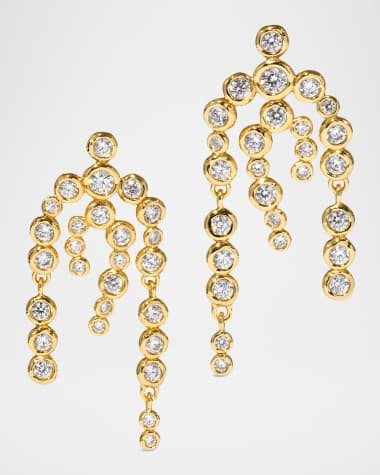 Alexis Bittar Asterales Gold CZ Chandelier Earrings