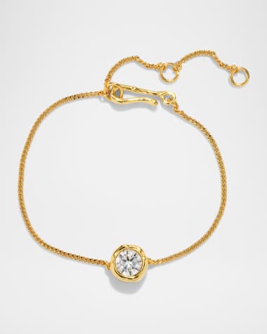 Alexis Bittar Asterales Gold Solitaire CZ Chain Bracelet