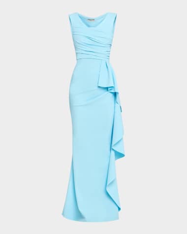 Chiara Boni La Petite Robe Sozen Ruched Side-Drape Gown
