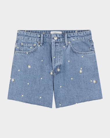 Rails Mesa Embroidered Cut-Off Denim Shorts