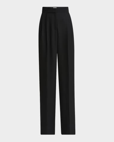 Erdem Pleated Wide-Leg Trousers
