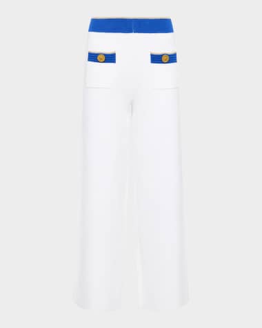 L'Agence Madrid Wide-Leg Knit Pants