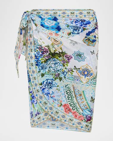 Camilla Sunrise in Sintra Short Eyelet Sarong Coverup