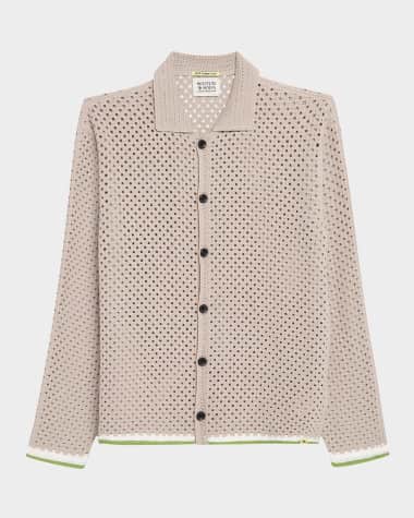 Scotch & Soda Men's Crochet Button-Down Shirt