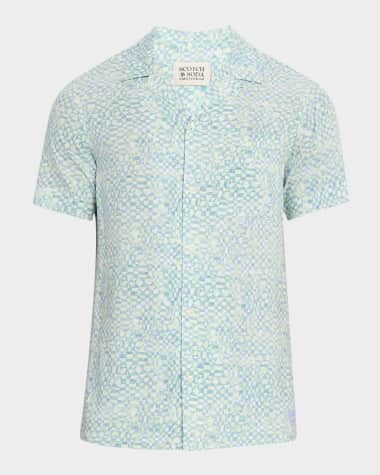 Scotch & Soda Men's Allover-Print Camp Shirt