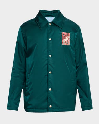 CASABLANCA Men's Gothic Logo Stadium Jacket
