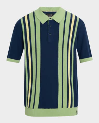 Scotch & Soda Men's Structured Knit Polo Shirt