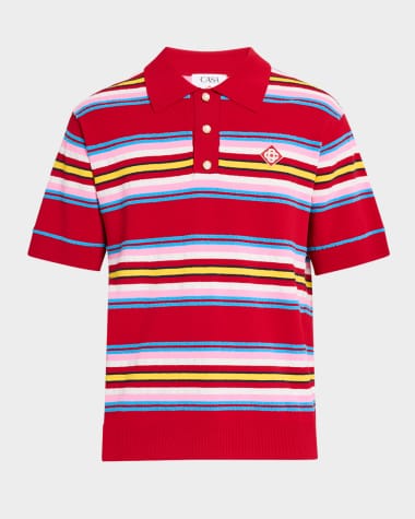 CASABLANCA Men's Striped Polo Shirt
