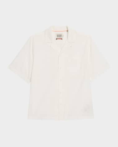 Scotch & Soda Men's Embroidered Camp Shirt