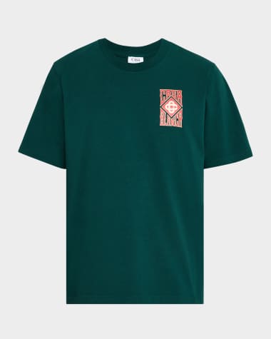 CASABLANCA Men's Gothic Stacked Logo T-Shirt