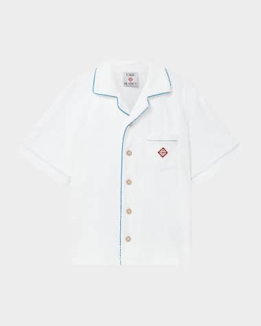 CASABLANCA Men's Tennis Stripe Toweling Shirt