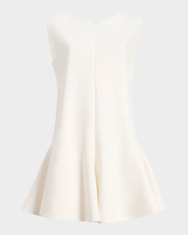 Khaite Mel V-Neck Low-Back Mini Dress