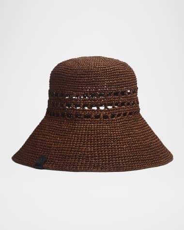 Rag & Bone Daisie Rollable Raffia Bucket Hat