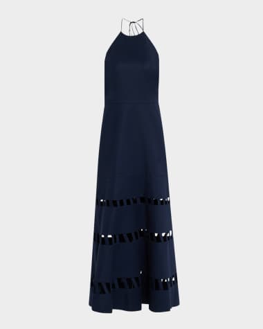 Alexis Janessa Cut-Out Halter Midi Dress