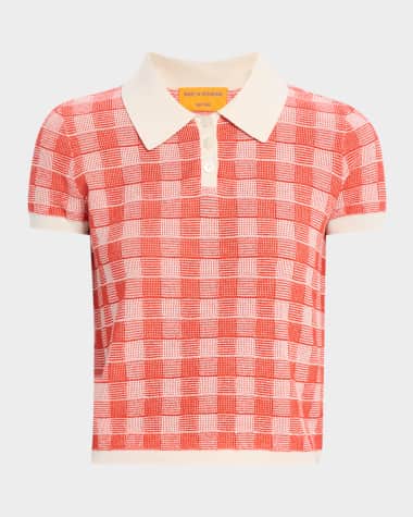 Guest in Residence Gingham Shrunken Polo