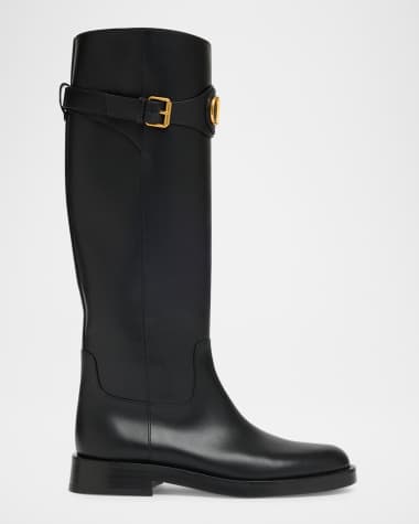 Valentino Garavani VLogo Signature Leather Boots