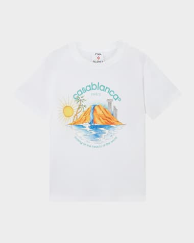 CASABLANCA Boy's Beach Club Oasis Graphic T-Shirt, Size 3T-14