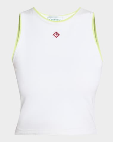 CASABLANCA Mini Logo Patch Baby Tank Top