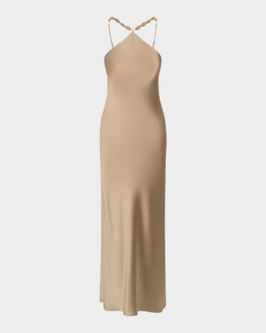 STAUD Cadence Satin Maxi Dress