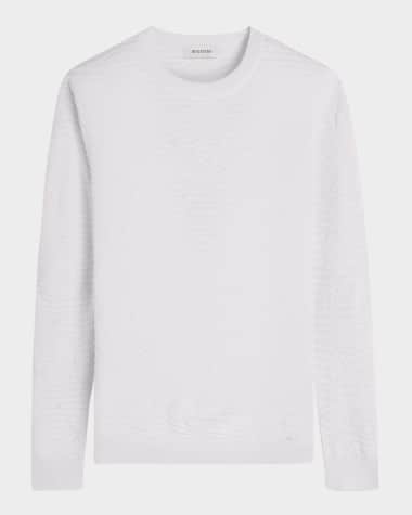 Bugatchi Men's Textured Long-Sleeve Crewneck Sweater