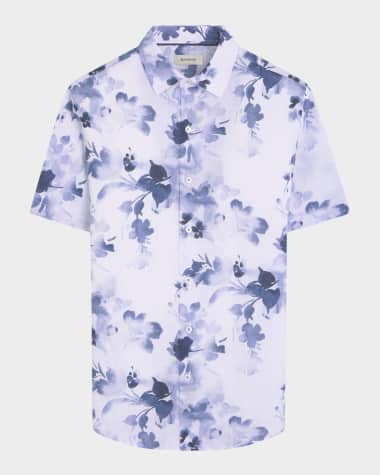Bugatchi Men's Orson Linen Short-Sleeve Sport Shirt