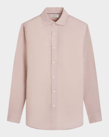 Bugatchi Men's Axel Long-Sleeve Linen Sport Shirt
