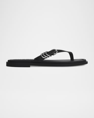 Rag & Bone Gia Leather Buckle Thong Sandals