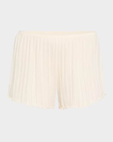 Eberjey Pointelle Lettuce-Hem Shorts